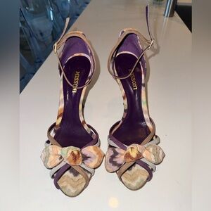 Missoni knit heels sandals 8US